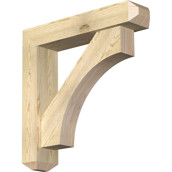 Ekena Millwork Westlake Craftsman Rough Sawn Bracket w/ Offset Brace, Douglas Fir, 6"W x 28"D x 28"H BKT0604X28X28WTL04RDF - main
